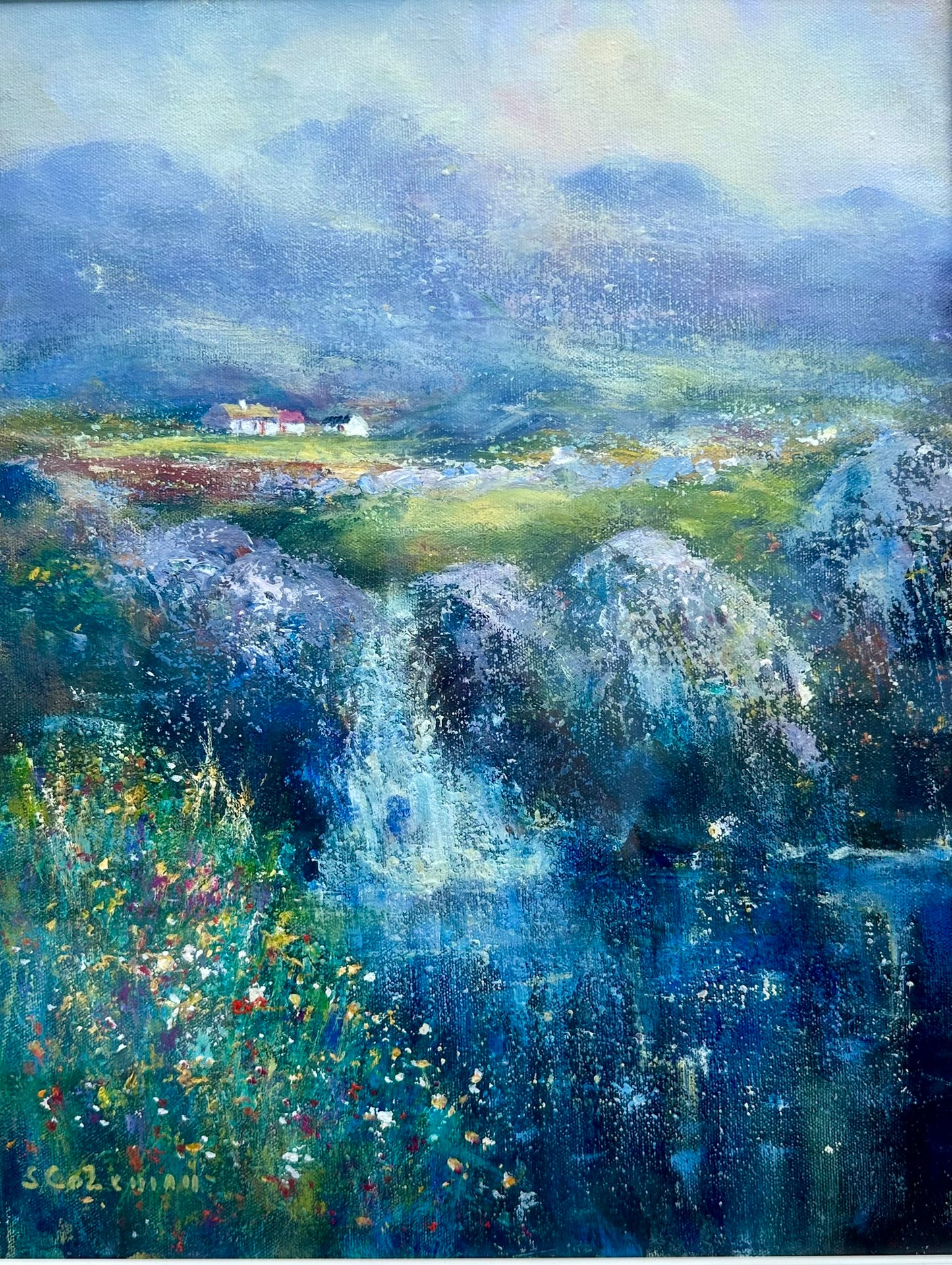 Seamus Coleman (Irish) Original Oil on Canvas "Cottage at Naam" Galway 64x53cm