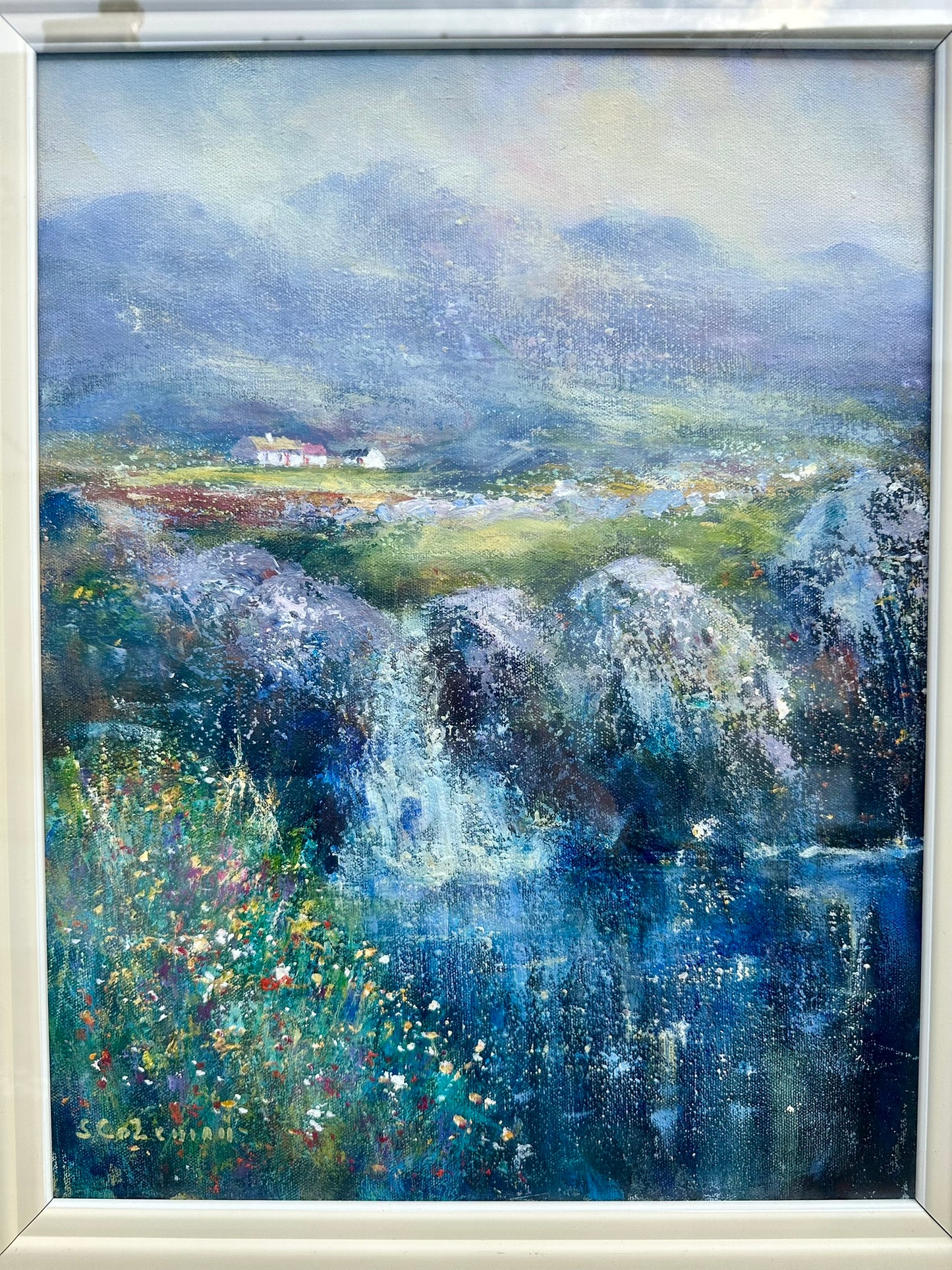 Seamus Coleman (Irish) Original Oil on Canvas "Cottage at Naam" Galway 64x53cm