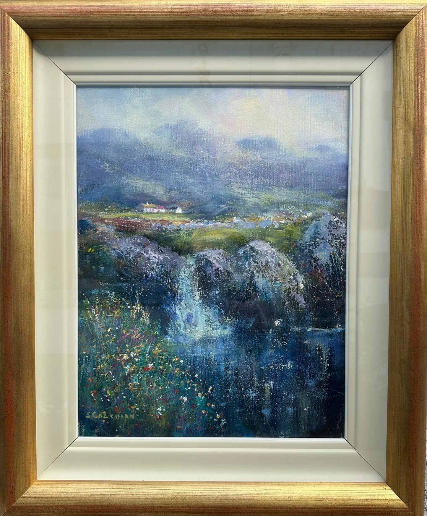 Seamus Coleman (Irish) Original Oil on Canvas "Cottage at Naam" Galway 64x53cm