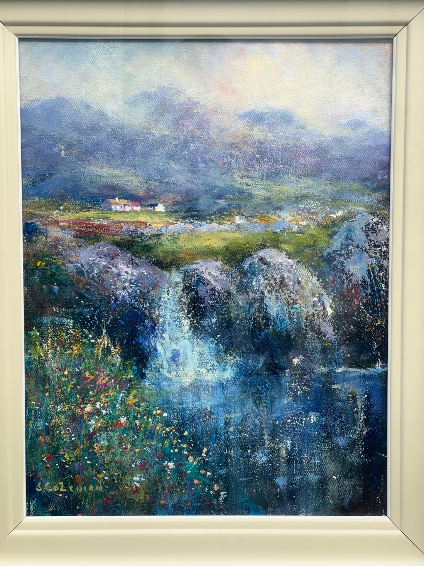 Seamus Coleman (Irish) Original Oil on Canvas "Cottage at Naam" Galway 64x53cm