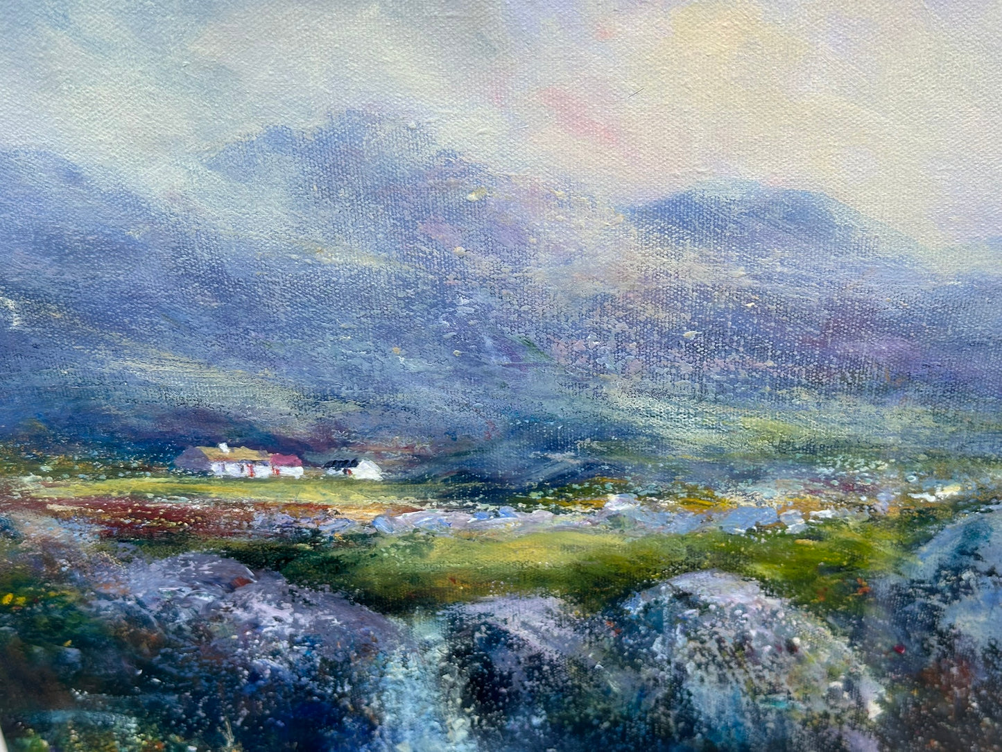 Seamus Coleman (Irish) Original Oil on Canvas "Cottage at Naam" Galway 64x53cm