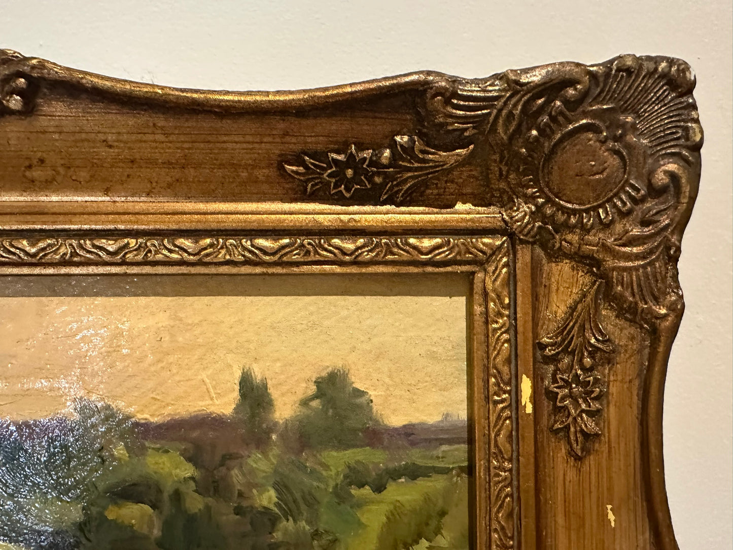 Nikolai Gorov "Beyond the Marsh" 1948 Beautiful Post War Soviet Painting