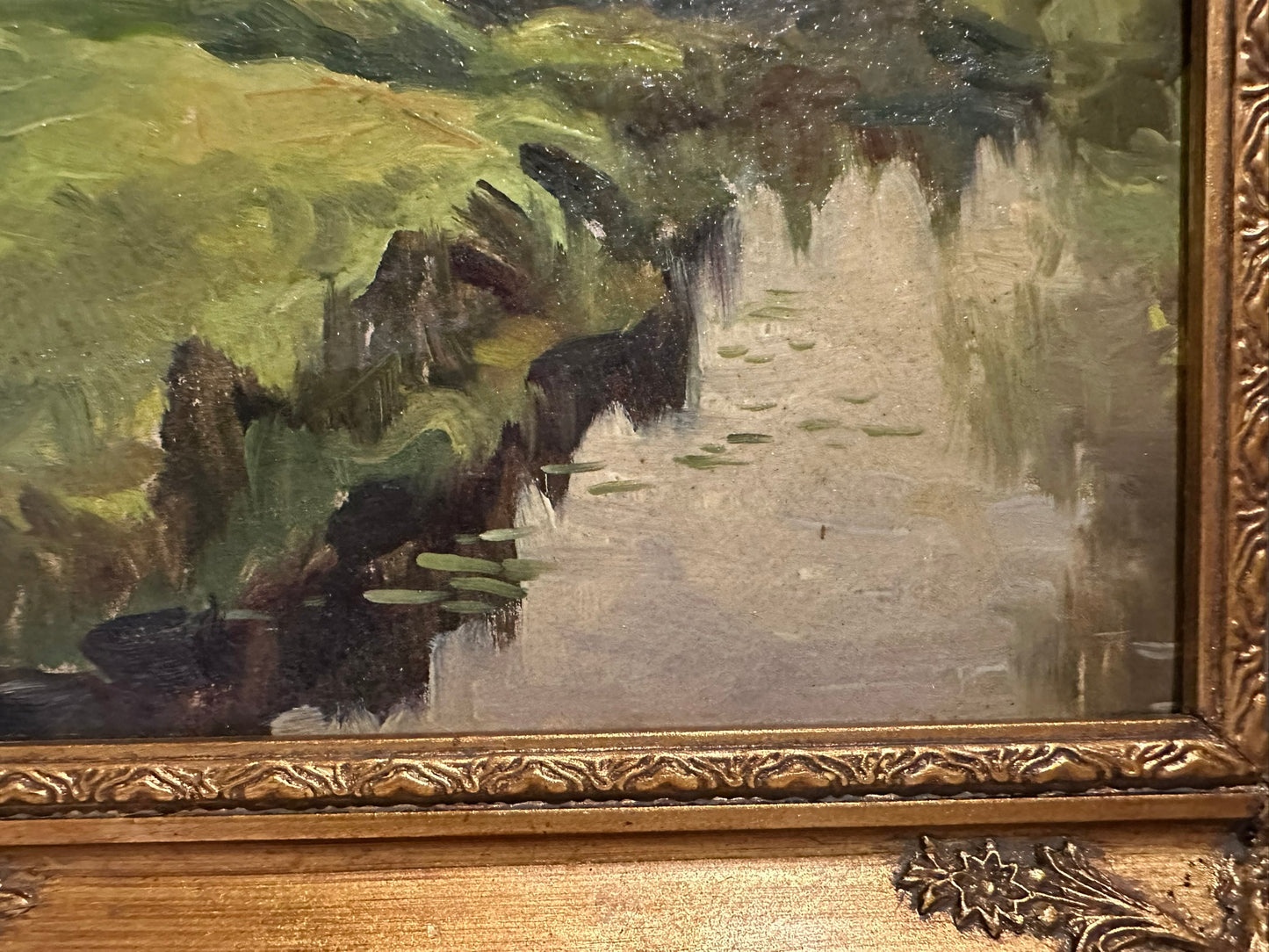 Nikolai Gorov "Beyond the Marsh" 1948 Beautiful Post War Soviet Painting