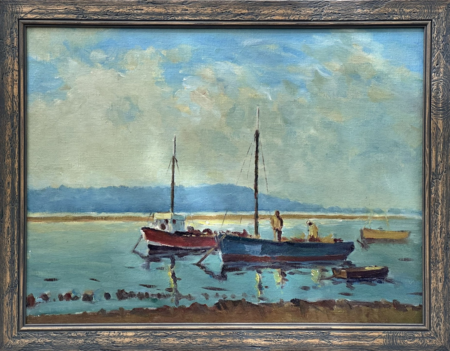 Keith James Gardner RCA (1933-2025) - Boats on the Dee Estuary