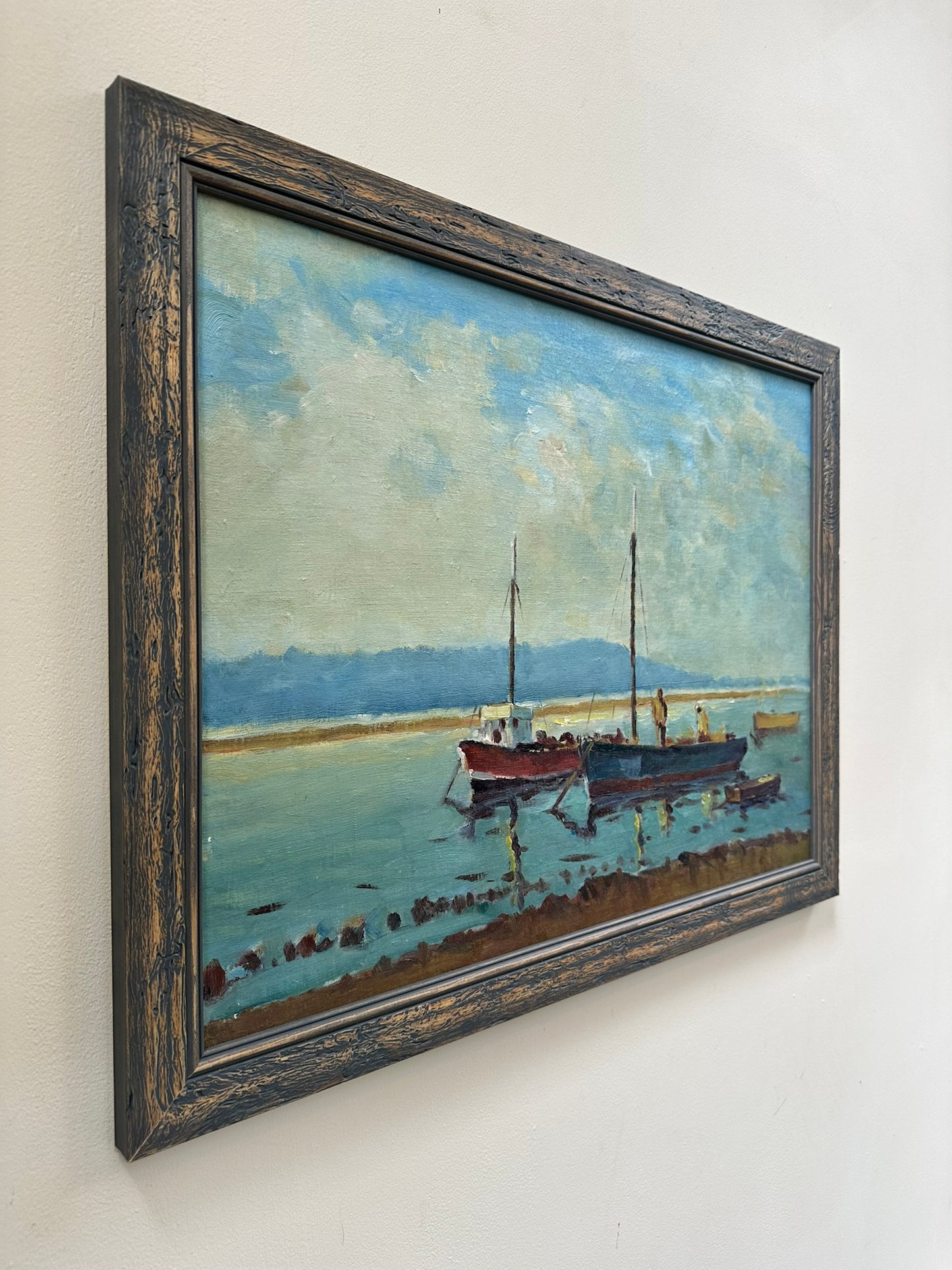 Keith James Gardner RCA (1933-2025) - Boats on the Dee Estuary