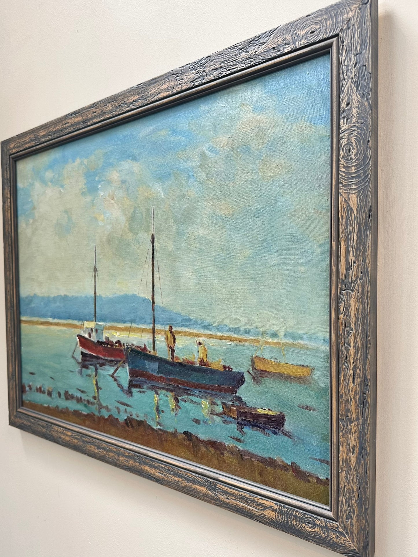 Keith James Gardner RCA (1933-2025) - Boats on the Dee Estuary