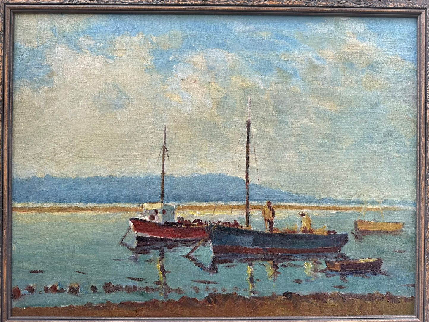 Keith James Gardner RCA (1933-2025) - Boats on the Dee Estuary