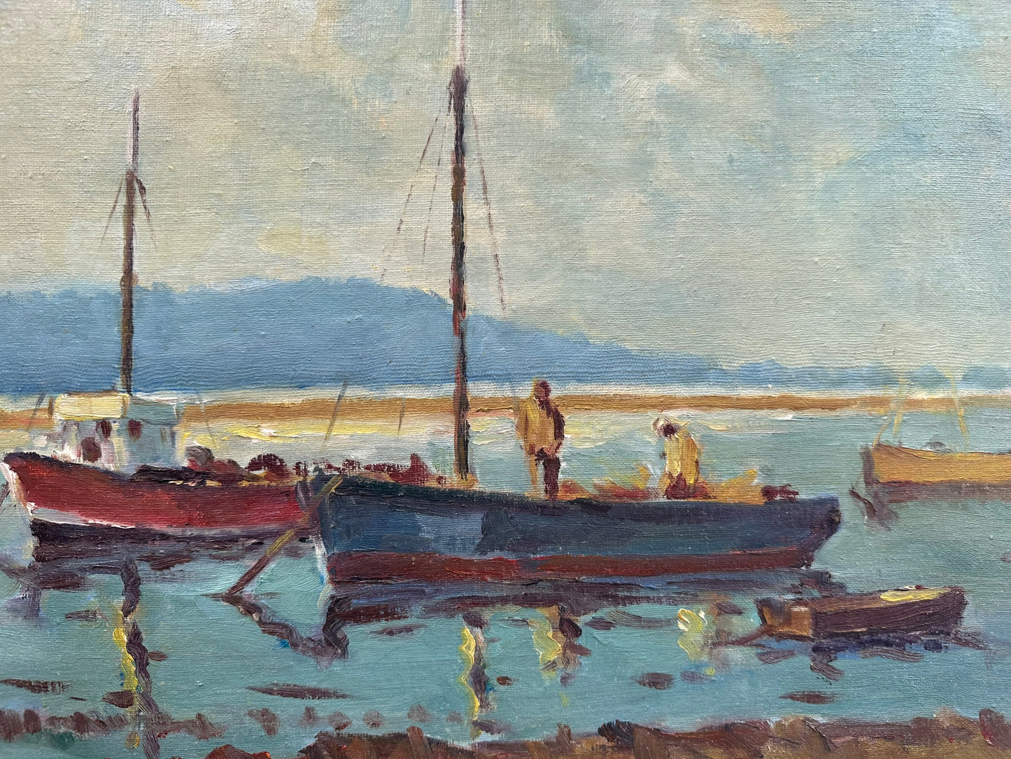 Keith James Gardner RCA (1933-2025) - Boats on the Dee Estuary