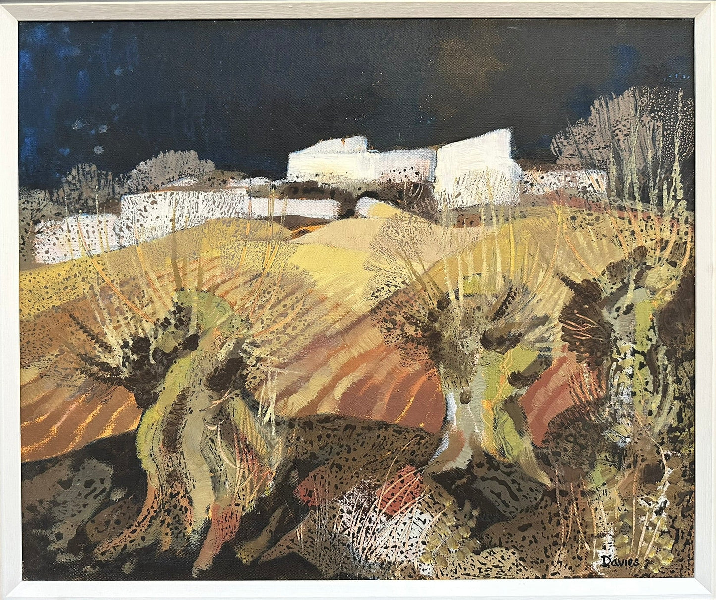 Colin Davies (1934) - A Continental Landscape - Original Oil Painting 60x50cm