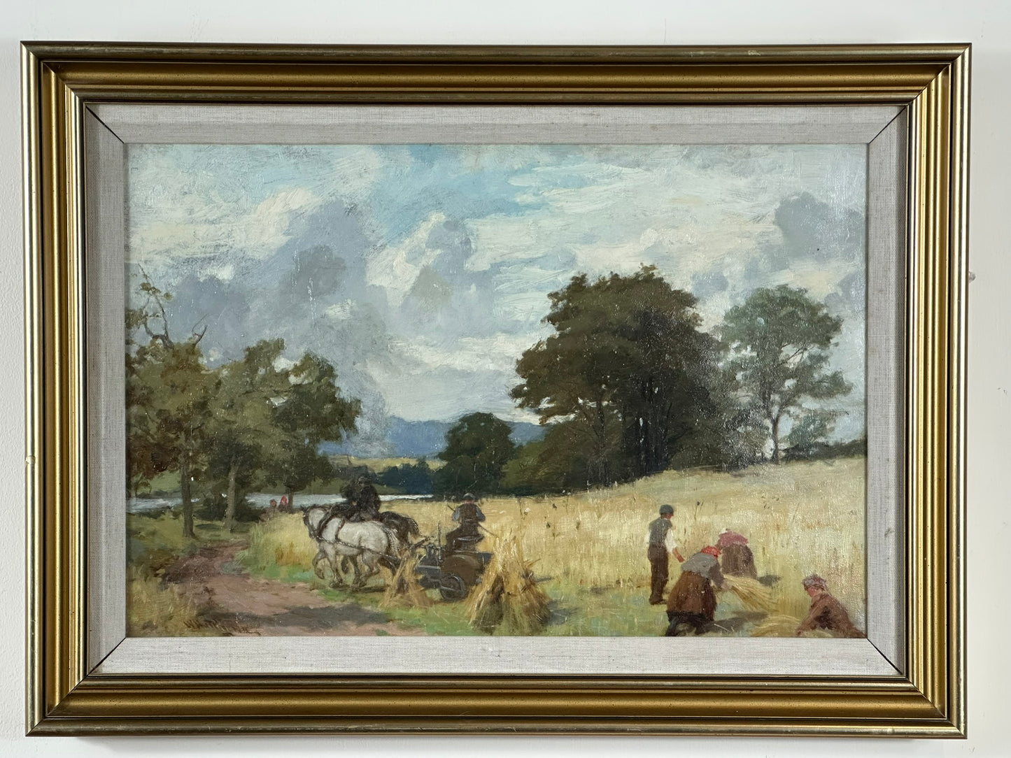 Walter Hutcheson (Scottish, exhibiting from 1867, died 1910) - Harvest Time at Kenmuir - RGI Exhibit