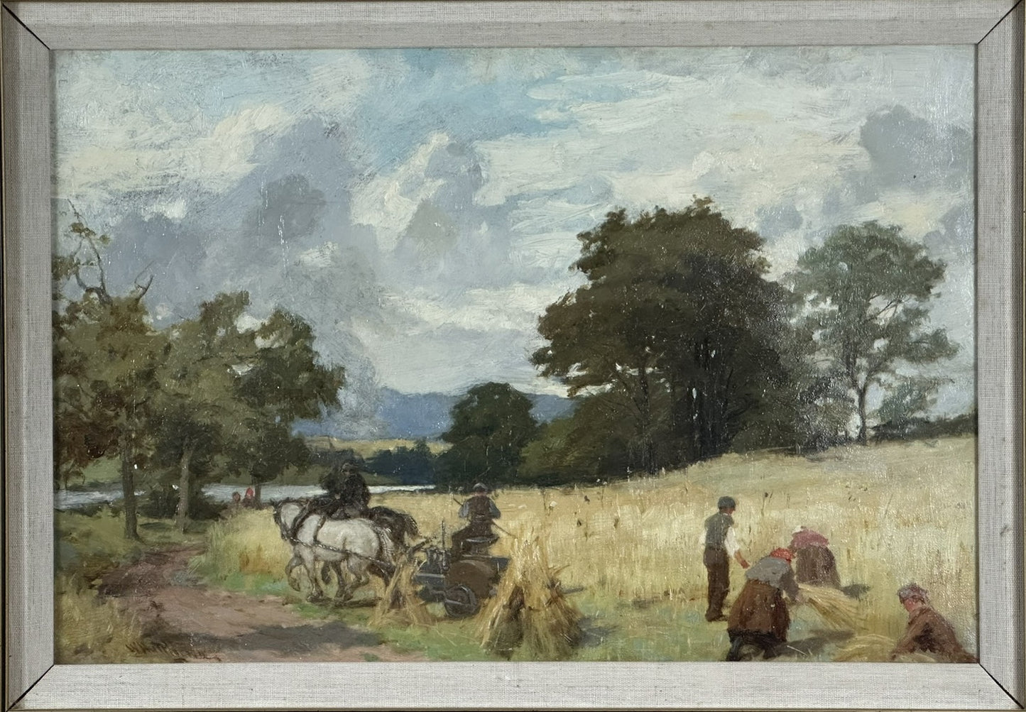 Walter Hutcheson (Scottish, exhibiting from 1867, died 1910) - Harvest Time at Kenmuir - RGI Exhibit