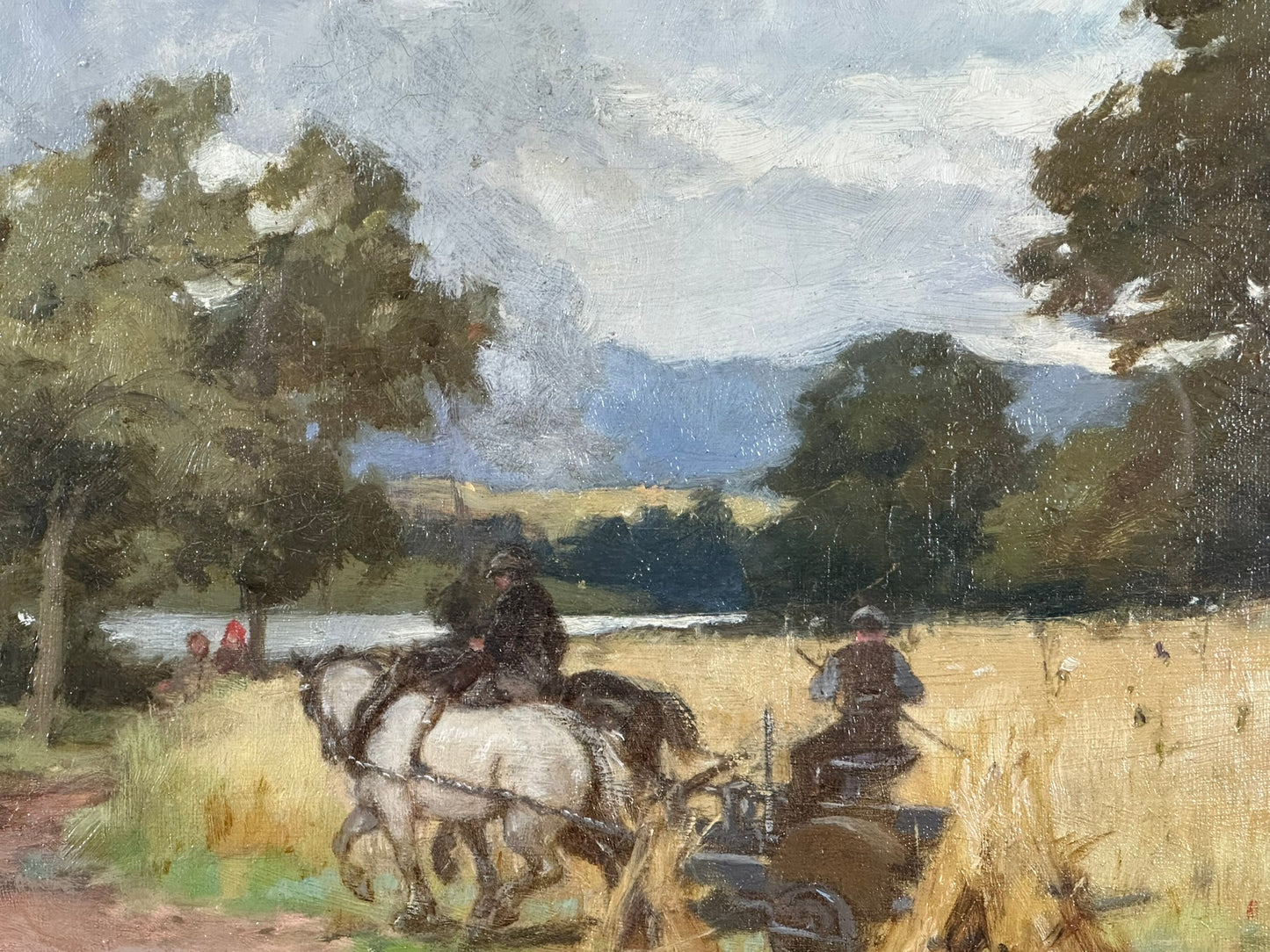 Walter Hutcheson (Scottish, exhibiting from 1867, died 1910) - Harvest Time at Kenmuir - RGI Exhibit