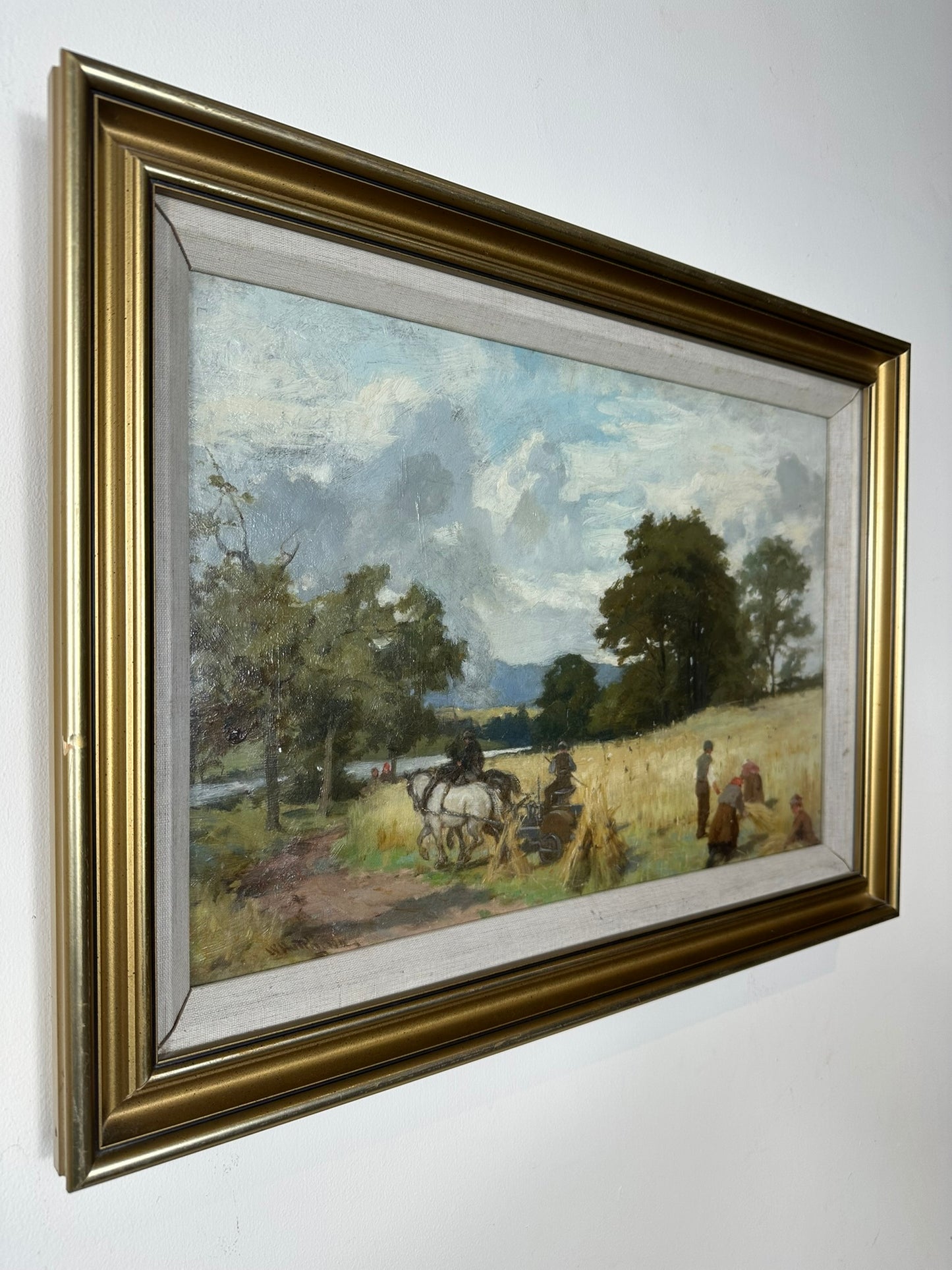 Walter Hutcheson (Scottish, exhibiting from 1867, died 1910) - Harvest Time at Kenmuir - RGI Exhibit