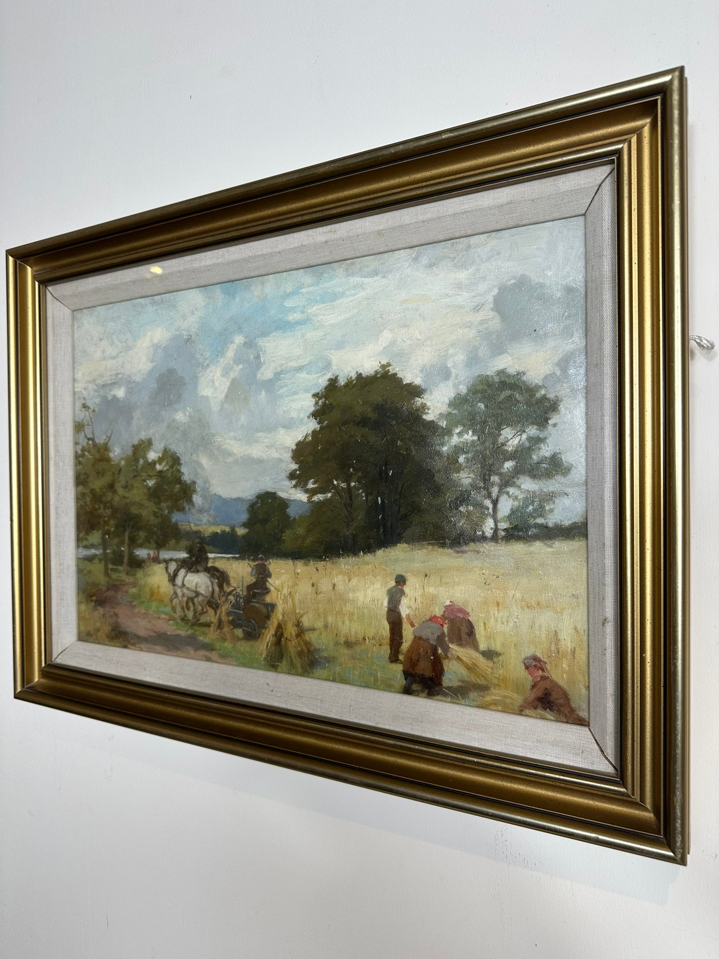 Walter Hutcheson (Scottish, exhibiting from 1867, died 1910) - Harvest Time at Kenmuir - RGI Exhibit