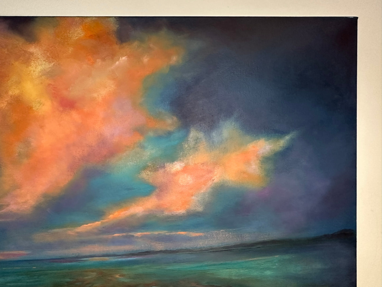 Meg Milne Beauly Firth Sunrise & Sunset - Pair of Large Scottish Coast Paintings