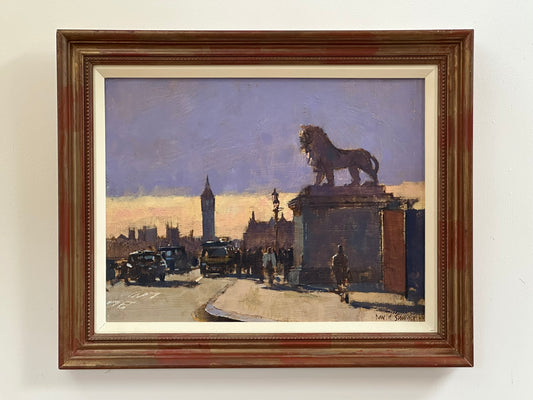 David Sawyer RBA (born 1961) - The South Bank Lion, Winter Light