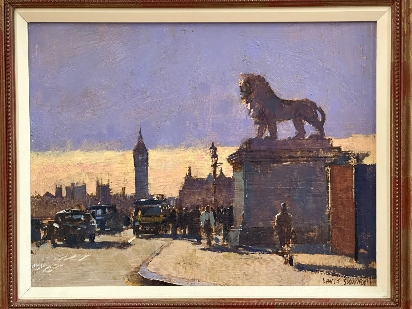 David Sawyer RBA (born 1961) - The South Bank Lion, Winter Light