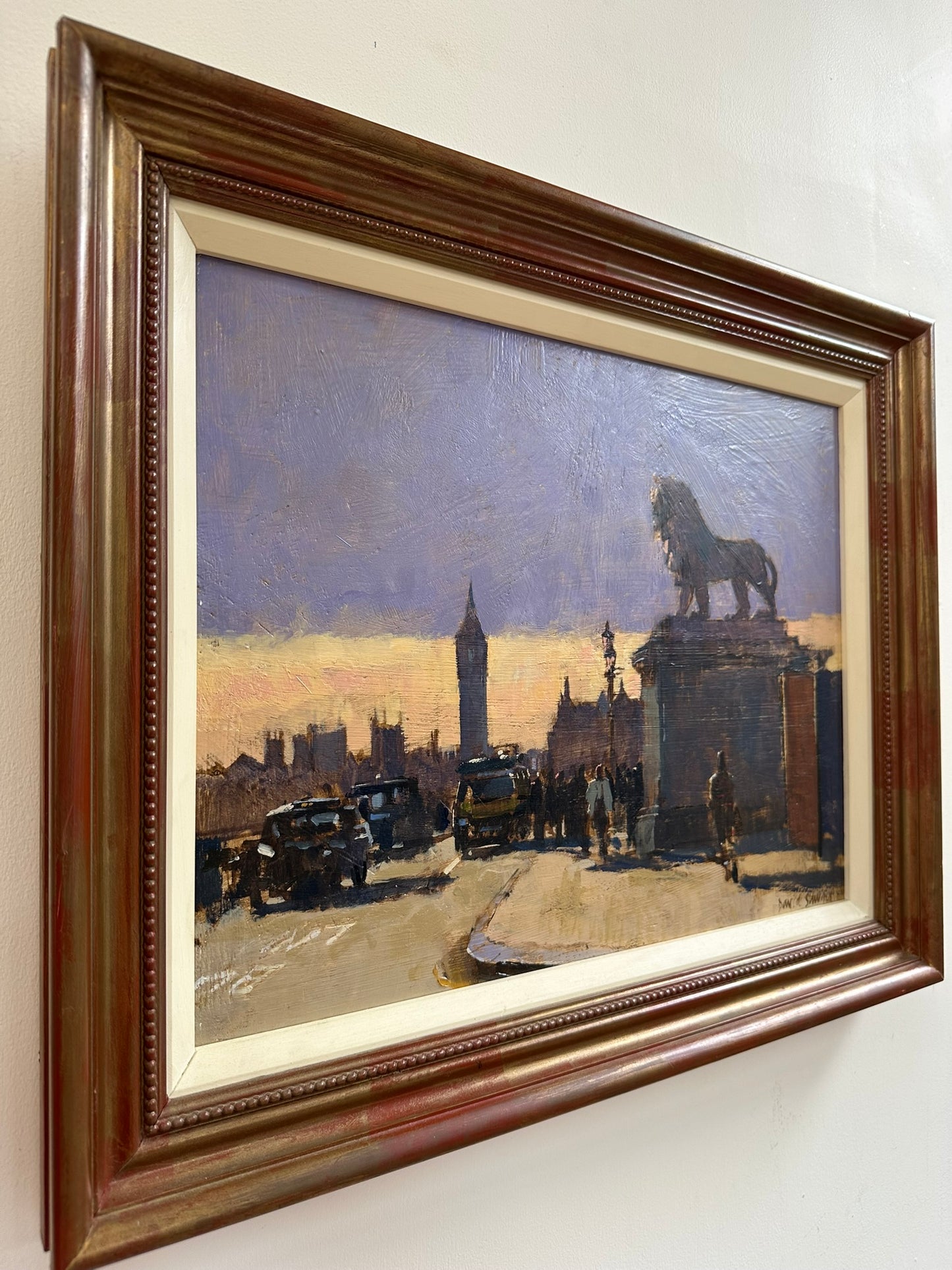 David Sawyer RBA (born 1961) - The South Bank Lion, Winter Light