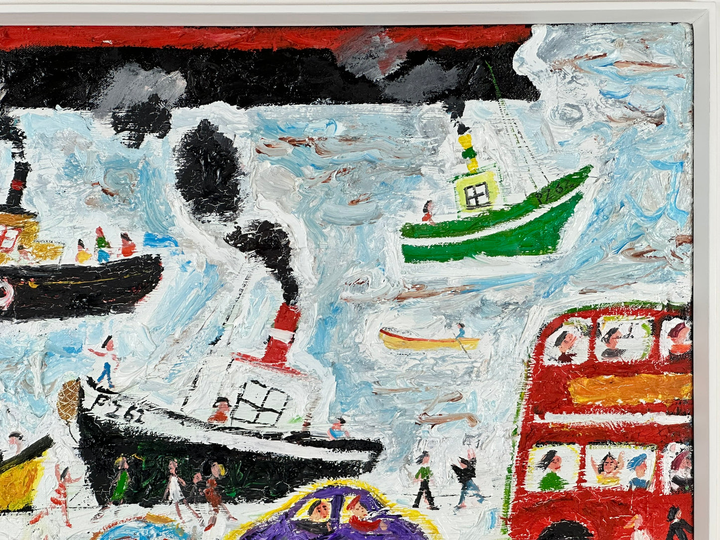Simeon Stafford (British, b.1956) - Harbour Scene and Red Bus