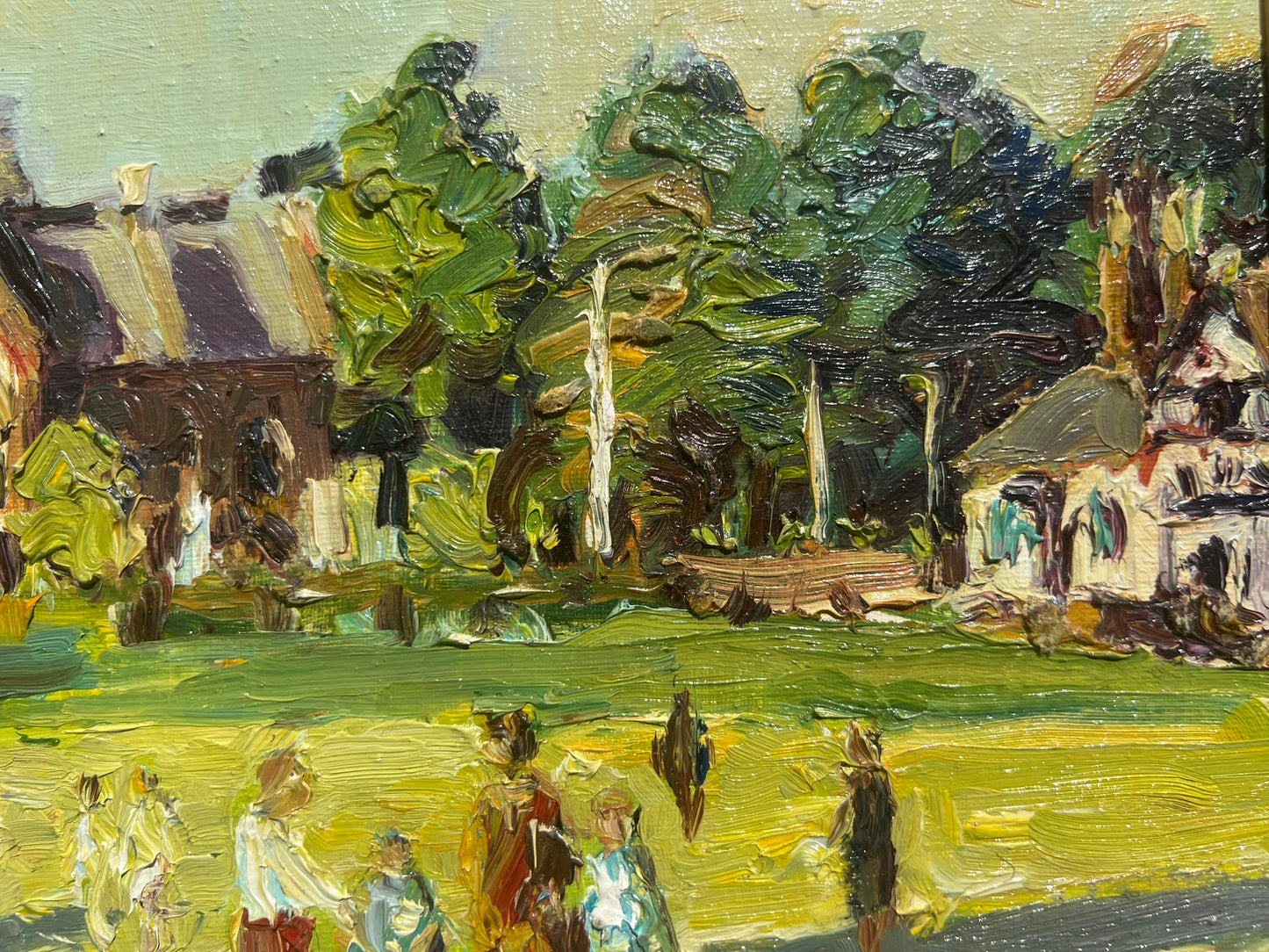 Keith Gardner RCA Framed Oil Painting Thornton Hough Church Common Signed 40x30c