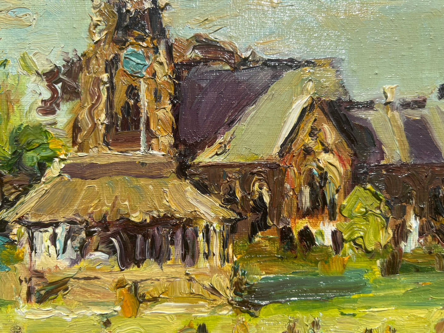 Keith Gardner RCA Framed Oil Painting Thornton Hough Church Common Signed 40x30c