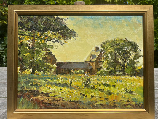 Keith Gardner RCA Landican Fields and Houses 40x30cm