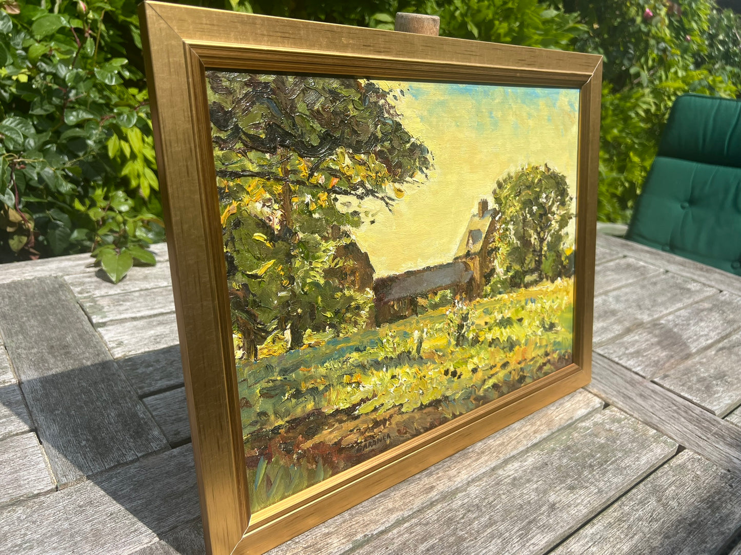 Keith Gardner RCA Landican Fields and Houses 40x30cm