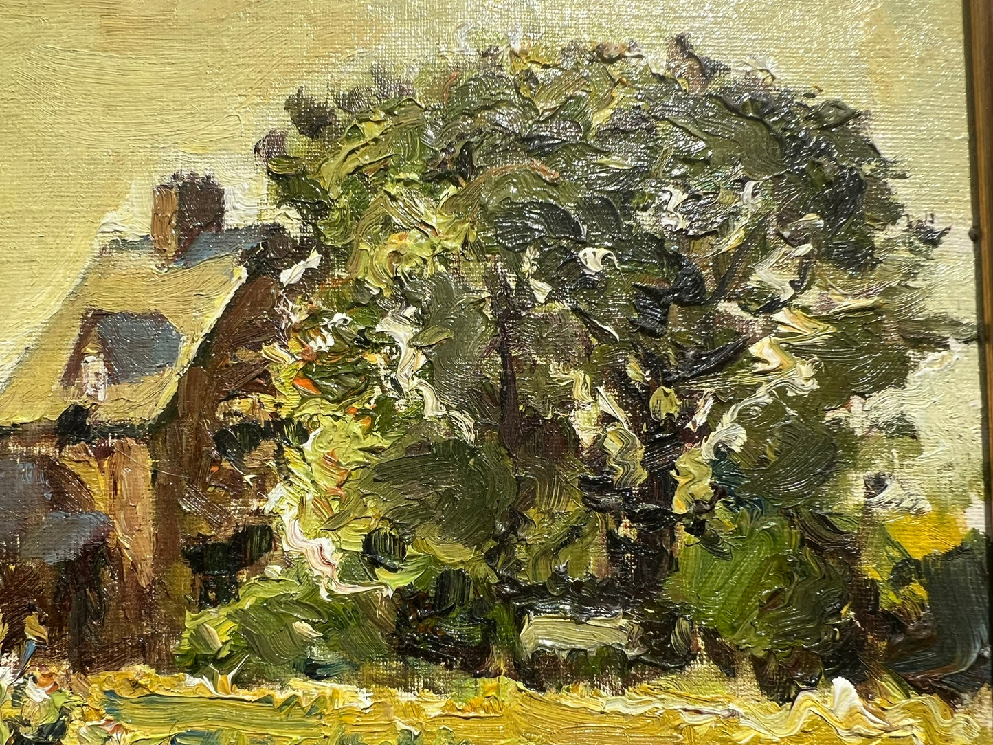 Keith Gardner RCA Landican Fields and Houses 40x30cm