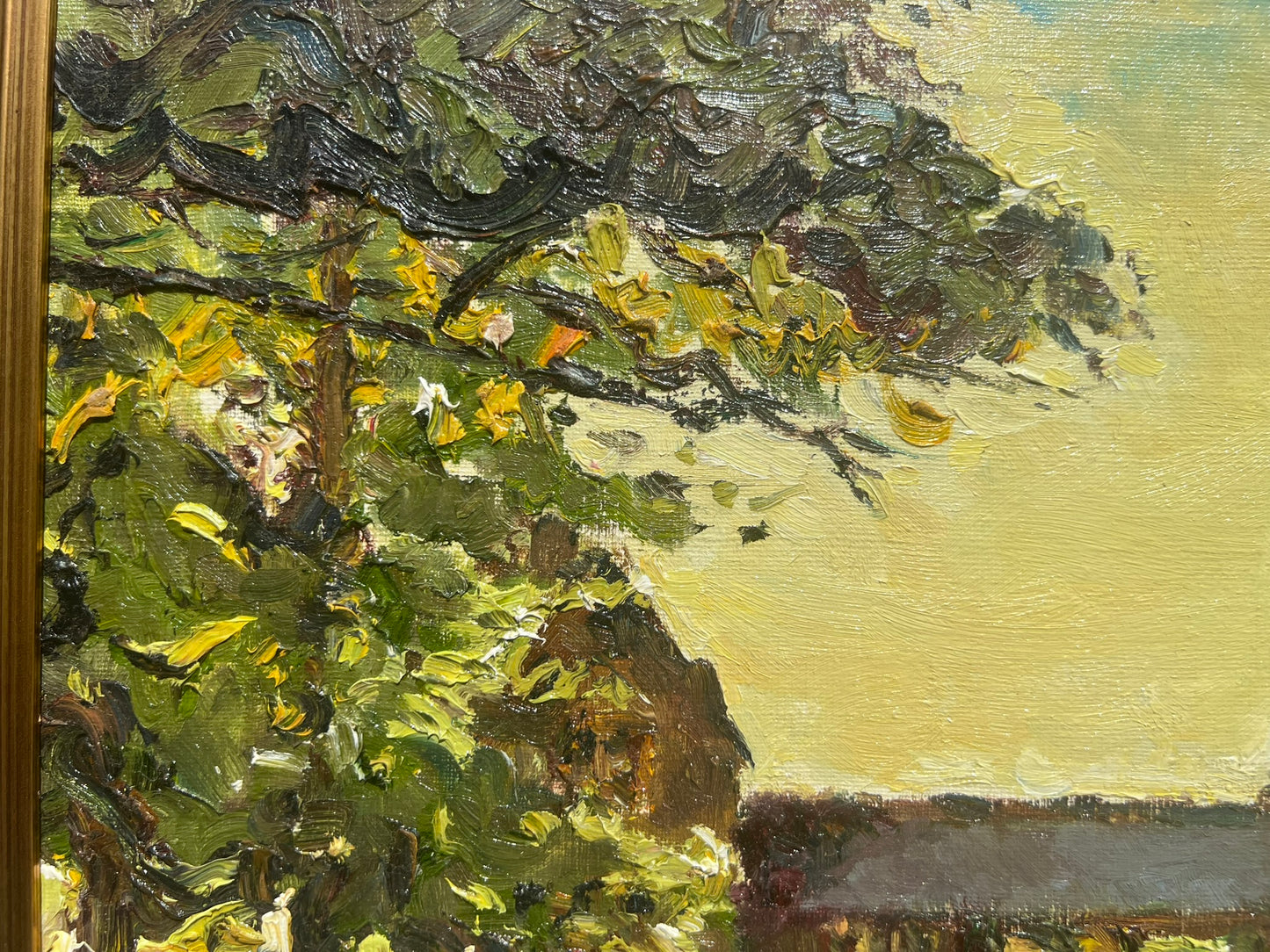 Keith Gardner RCA Landican Fields and Houses 40x30cm