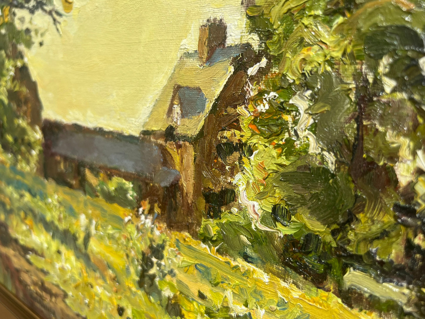 Keith Gardner RCA Landican Fields and Houses 40x30cm