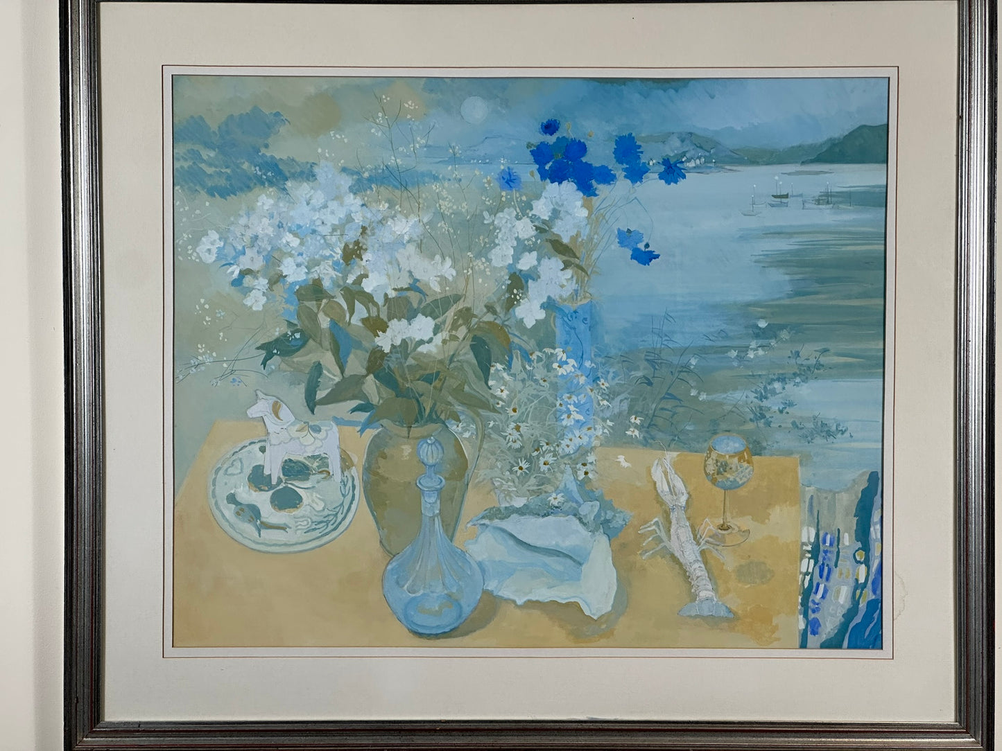 Irene Halliday RSW (1931 to 2023) - Large Coastal Still Life Gouache