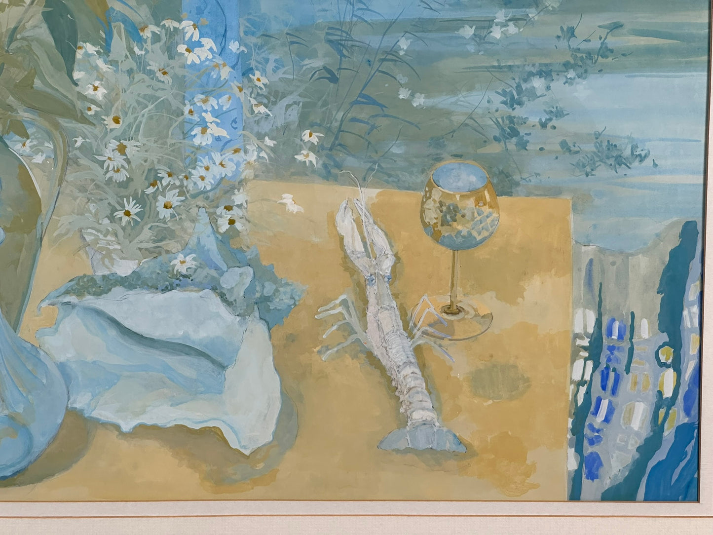Irene Halliday RSW (1931 to 2023) - Large Coastal Still Life Gouache