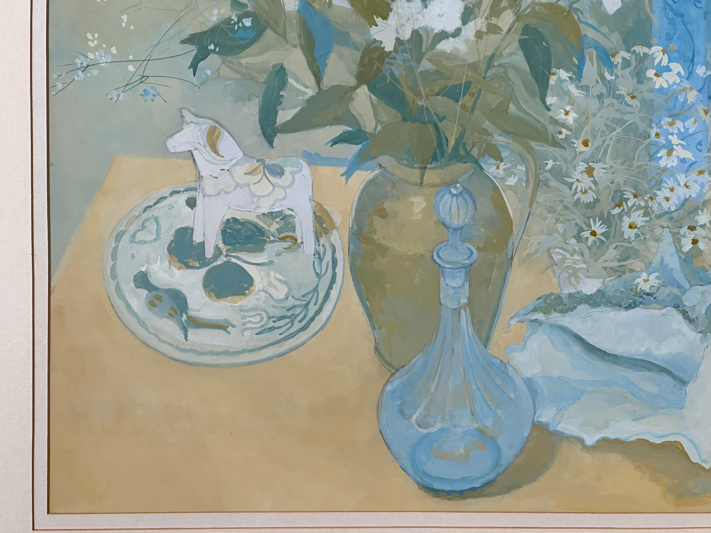 Irene Halliday RSW (1931 to 2023) - Large Coastal Still Life Gouache