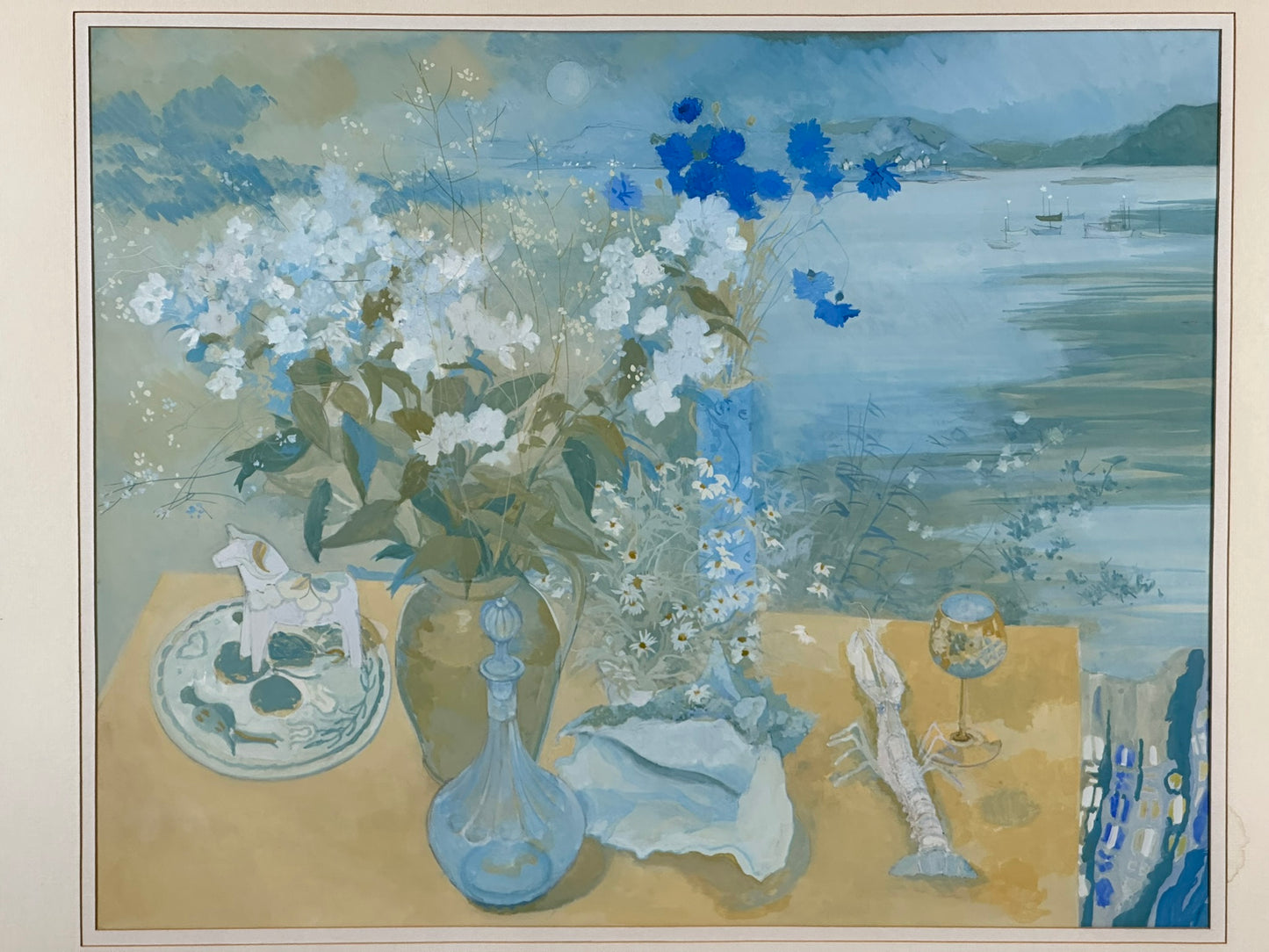 Irene Halliday RSW (1931 to 2023) - Large Coastal Still Life Gouache