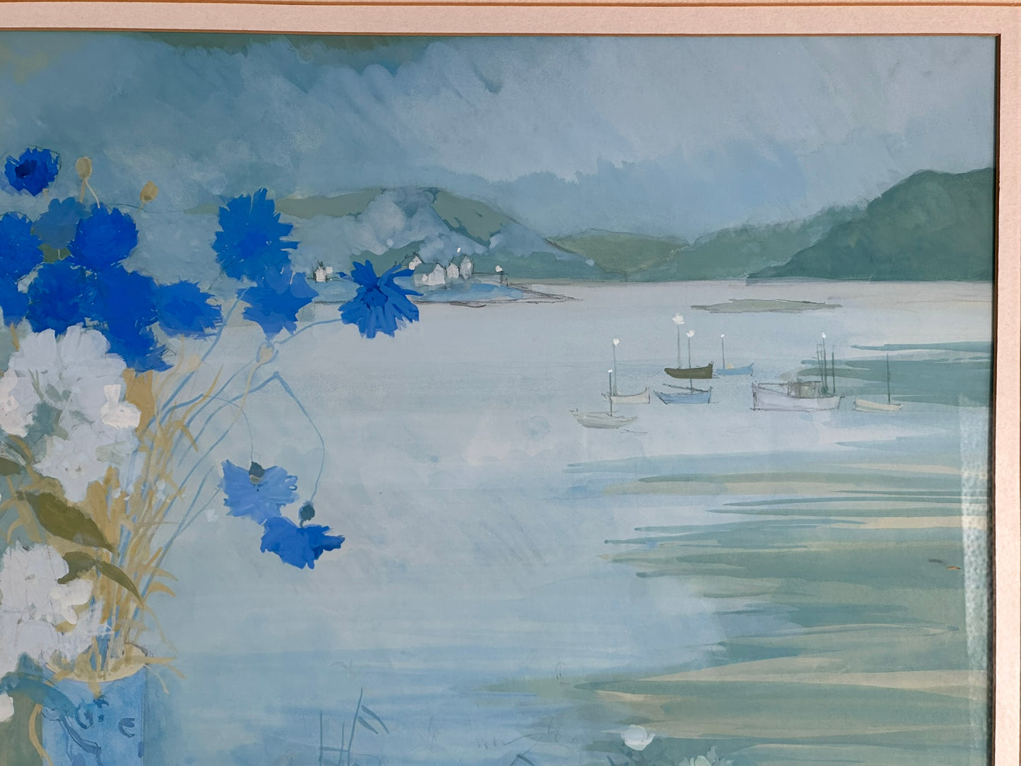 Irene Halliday RSW (1931 to 2023) - Large Coastal Still Life Gouache