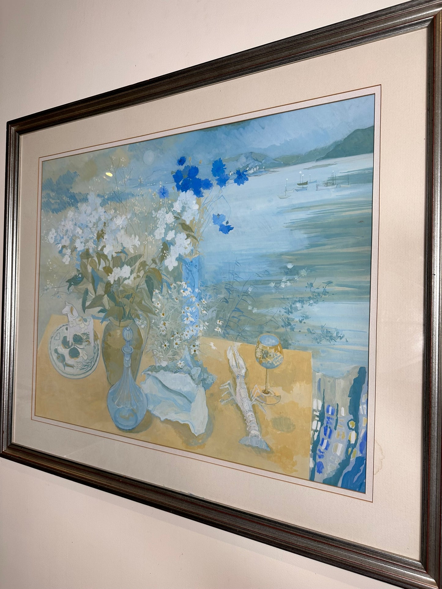 Irene Halliday RSW (1931 to 2023) - Large Coastal Still Life Gouache