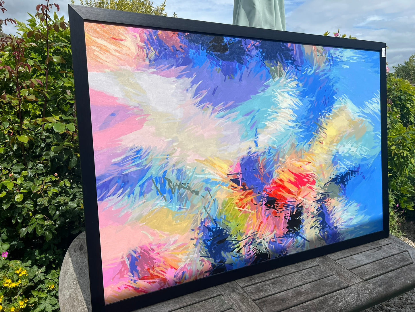 Daniel Bulimar Henciu Abstract Acrylic Painting 146x96cm