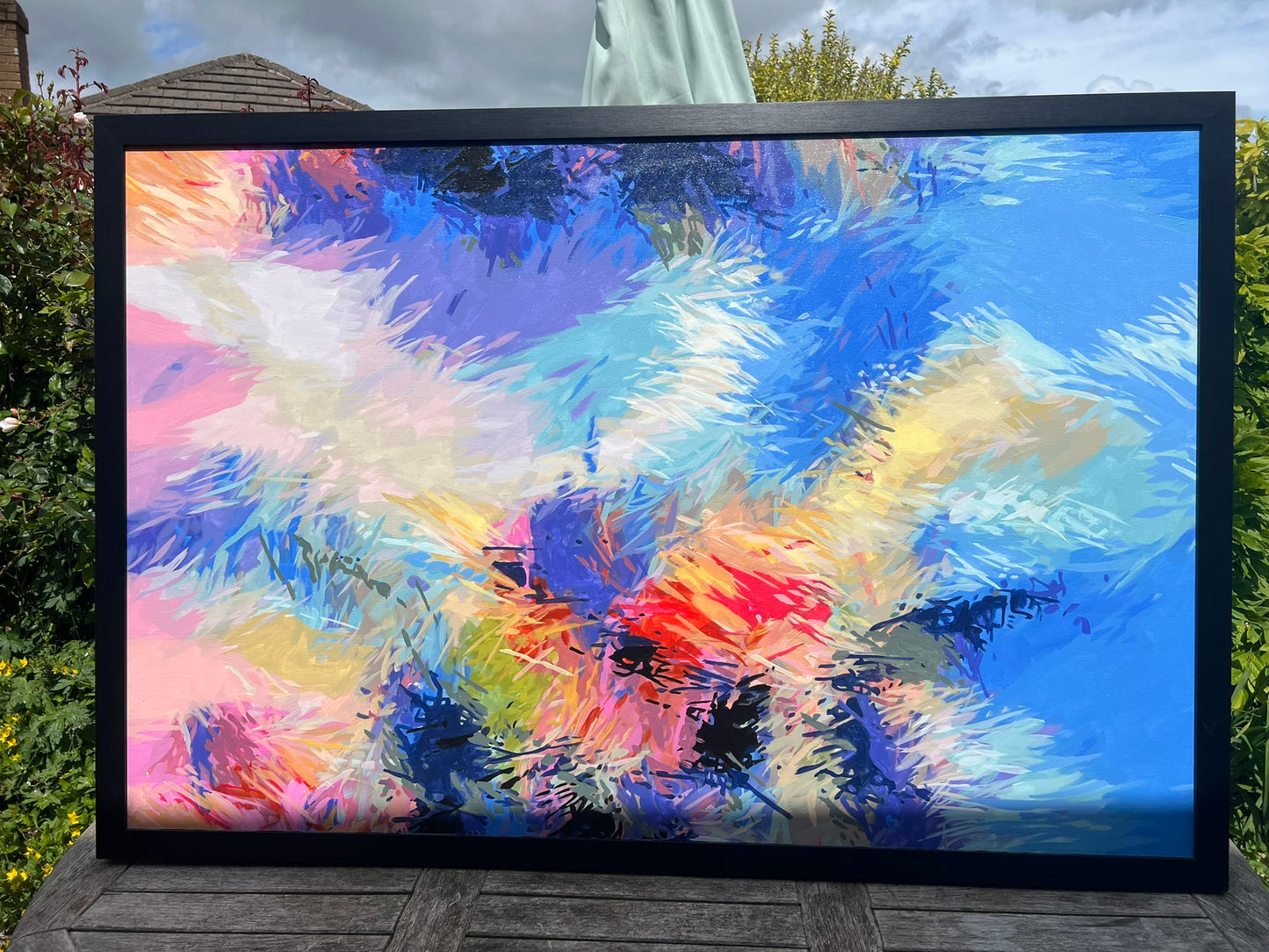 Daniel Bulimar Henciu Abstract Acrylic Painting 146x96cm
