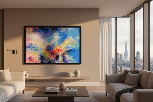 Daniel Bulimar Henciu Abstract Acrylic Painting 146x96cm