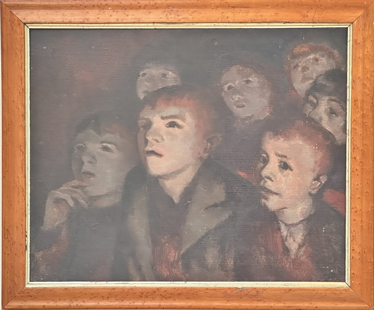 Morris Kestelman RA - Children at Cinema c.1940 - Oil Painting