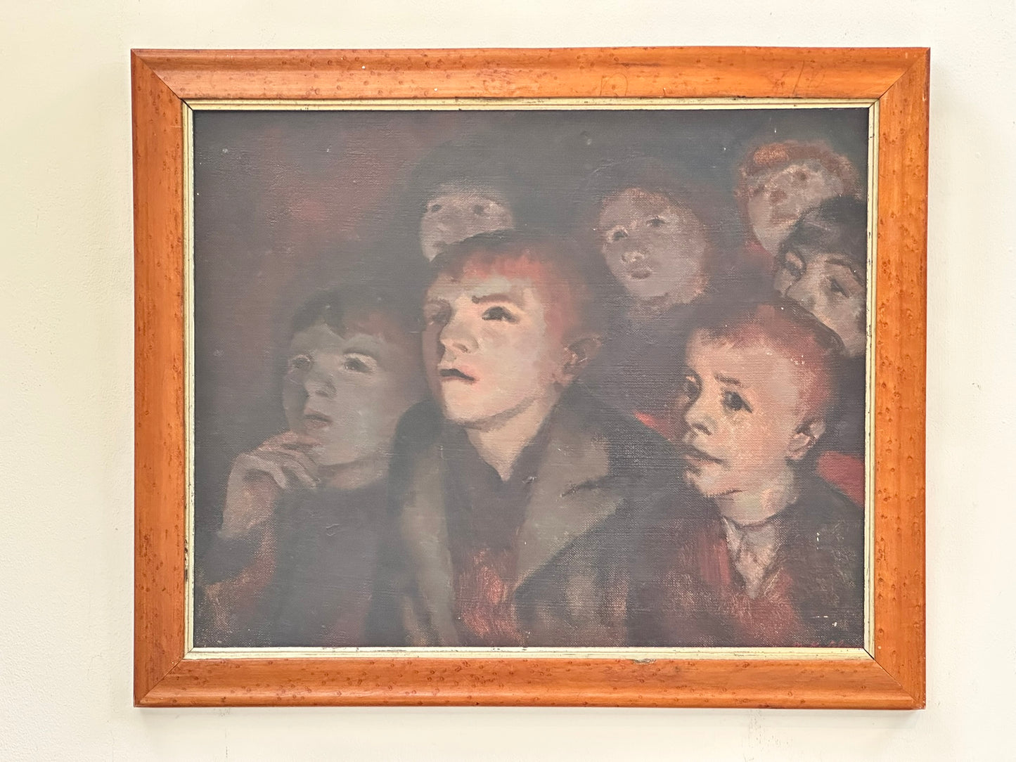 Morris Kestelman RA - Children at Cinema c.1940 - Oil Painting