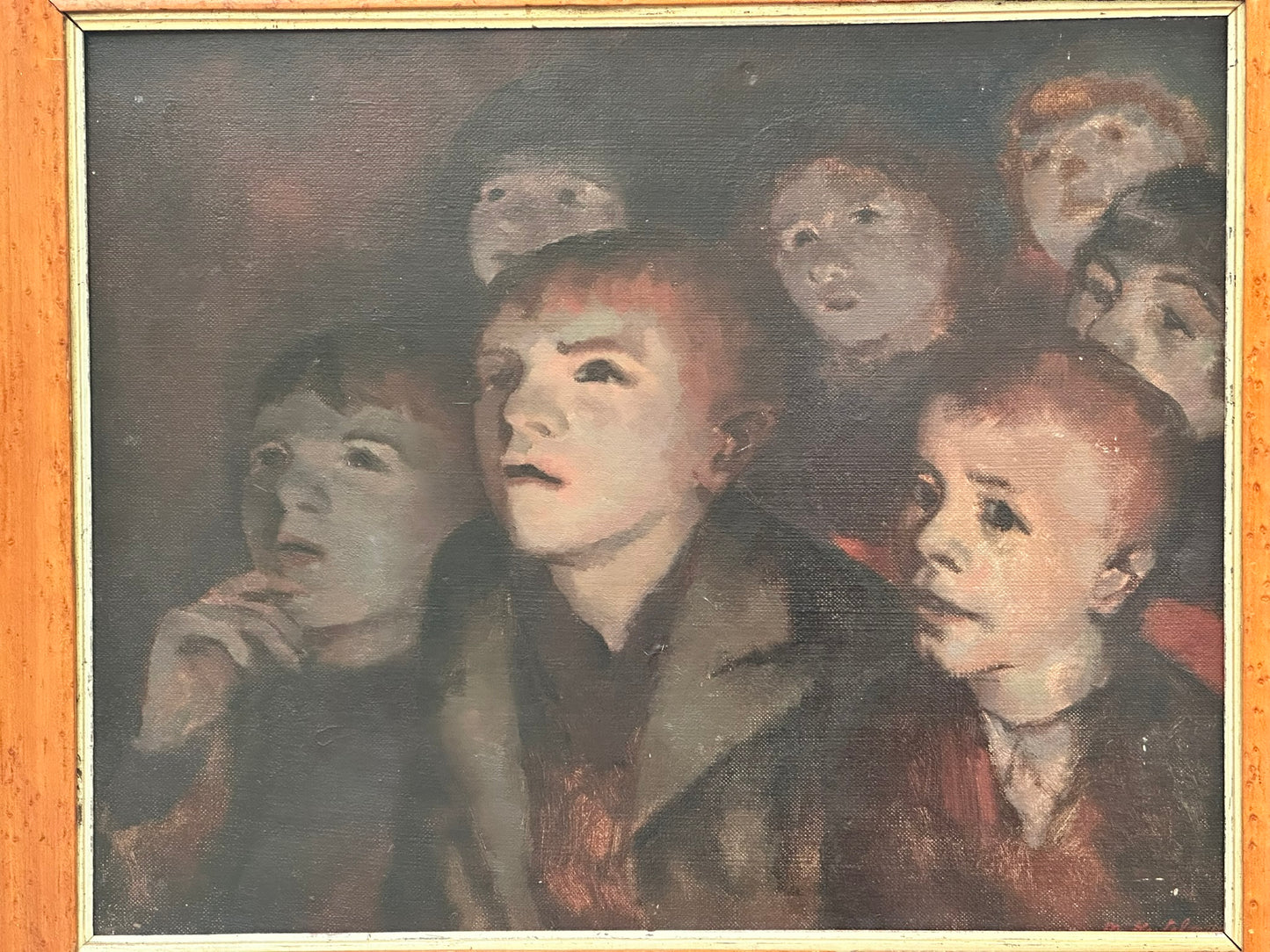 Morris Kestelman RA - Children at Cinema c.1940 - Oil Painting