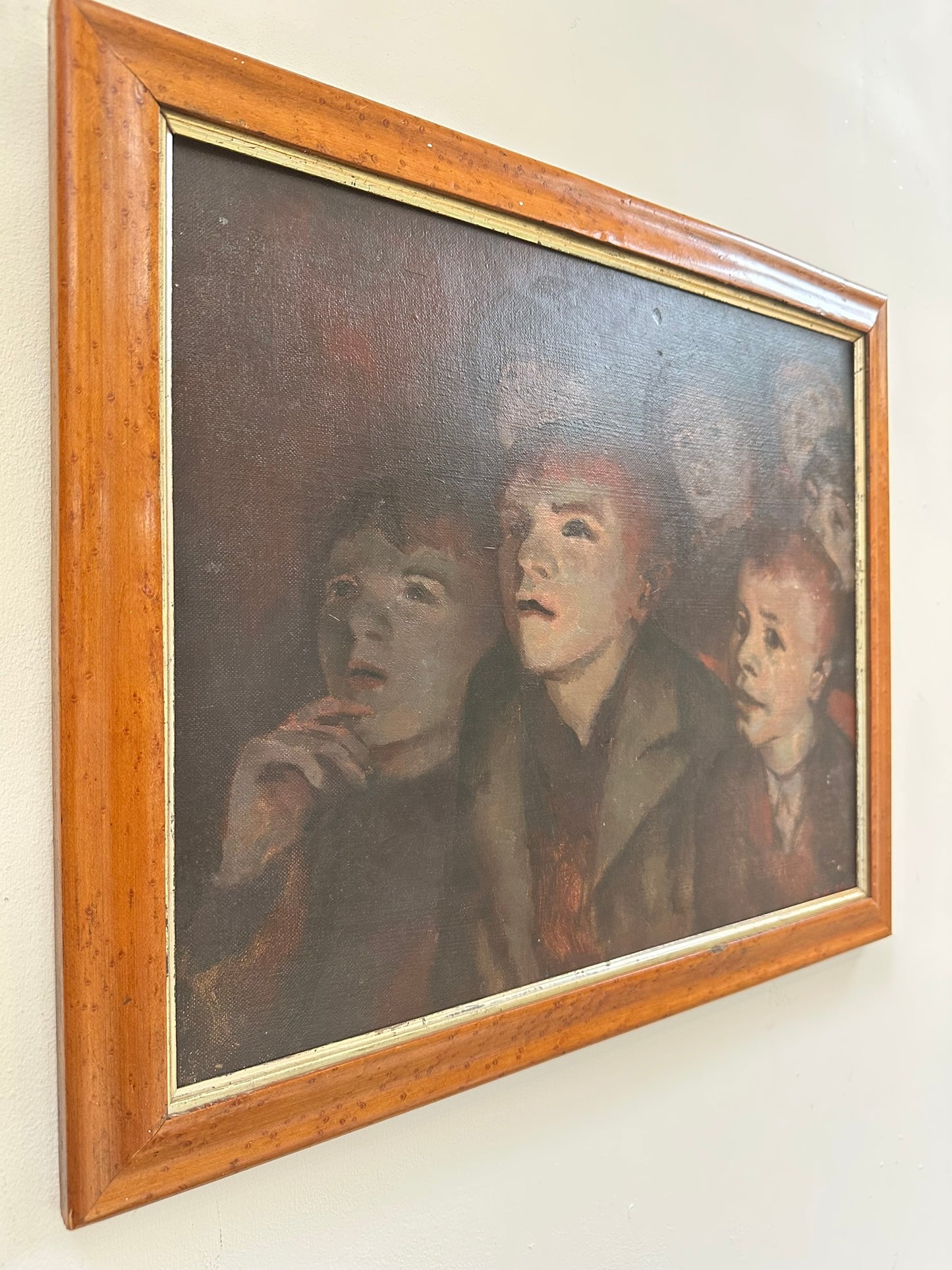 Morris Kestelman RA - Children at Cinema c.1940 - Oil Painting