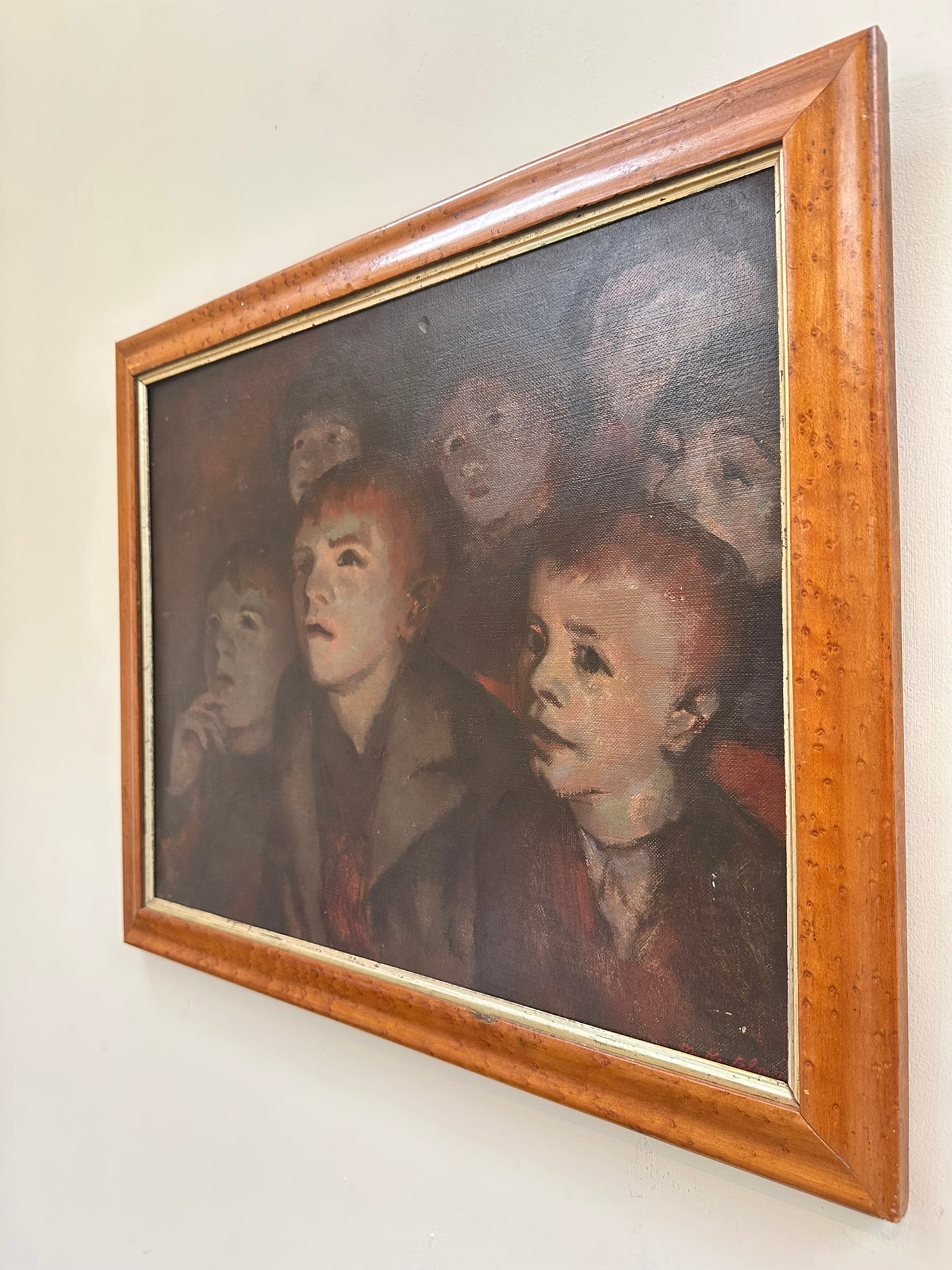 Morris Kestelman RA - Children at Cinema c.1940 - Oil Painting