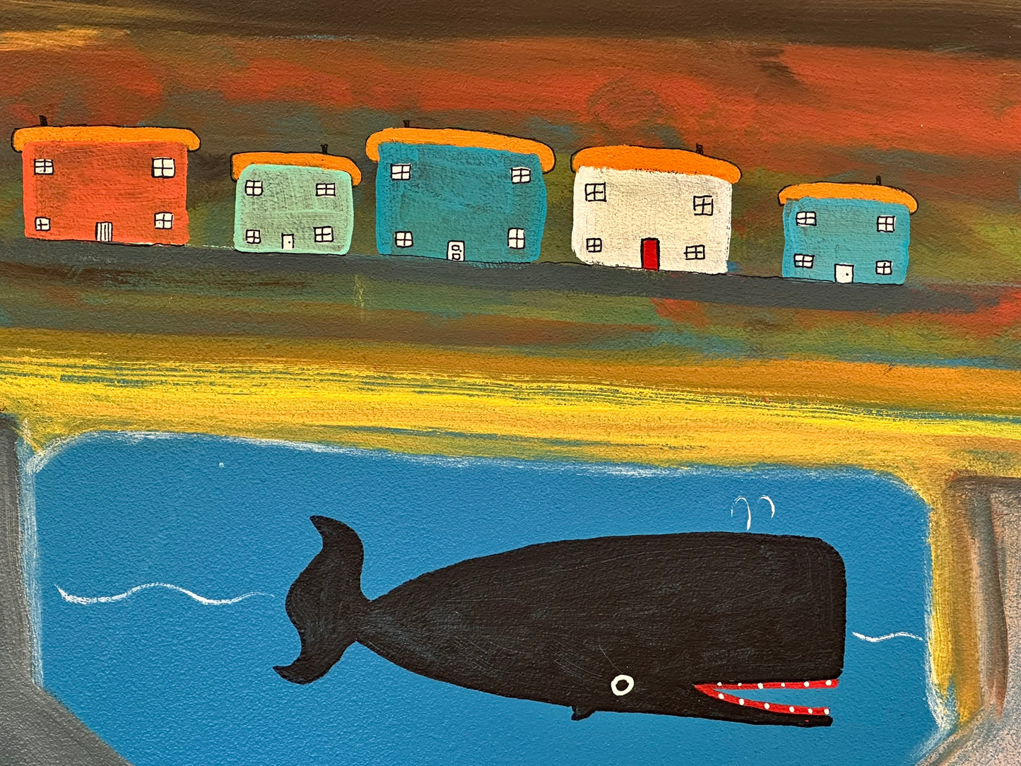 Steve Camps (b.1957) - Hide and Seek - Cornish Oil on Board