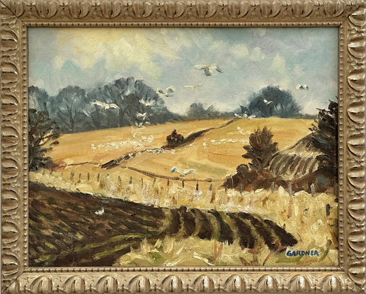 Keith Gardner RCA - Harvest Time - Double-Sided Oil on Board