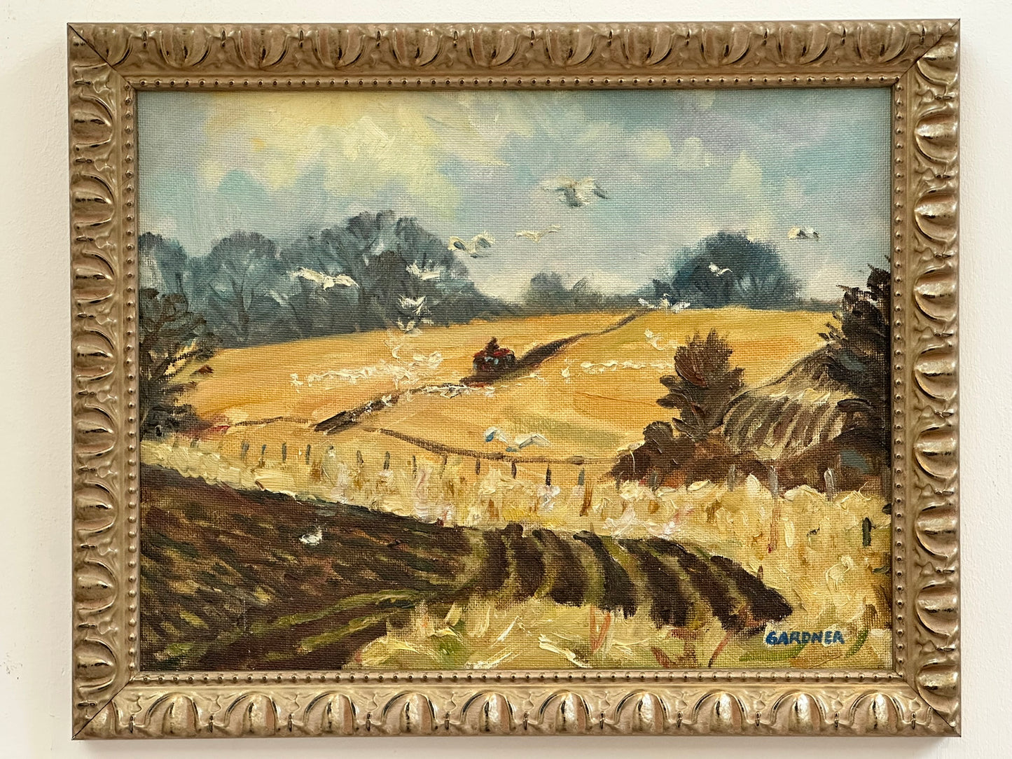 Keith Gardner RCA - Harvest Time - Double-Sided Oil on Board