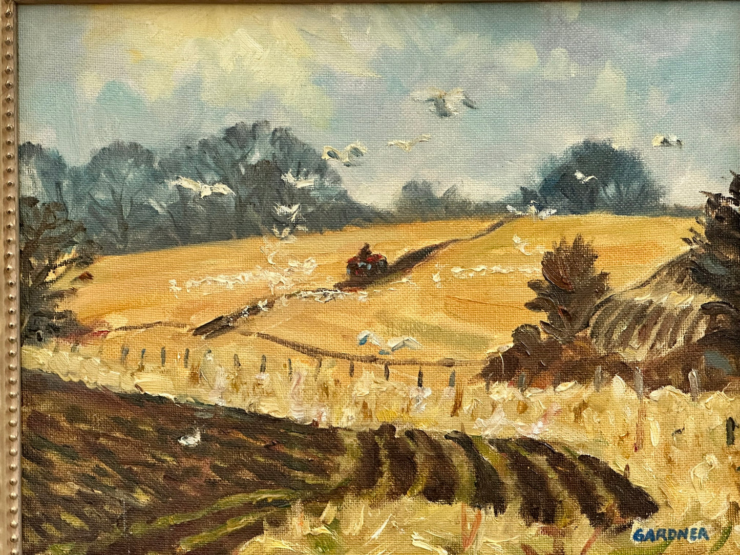 Keith Gardner RCA - Harvest Time - Double-Sided Oil on Board