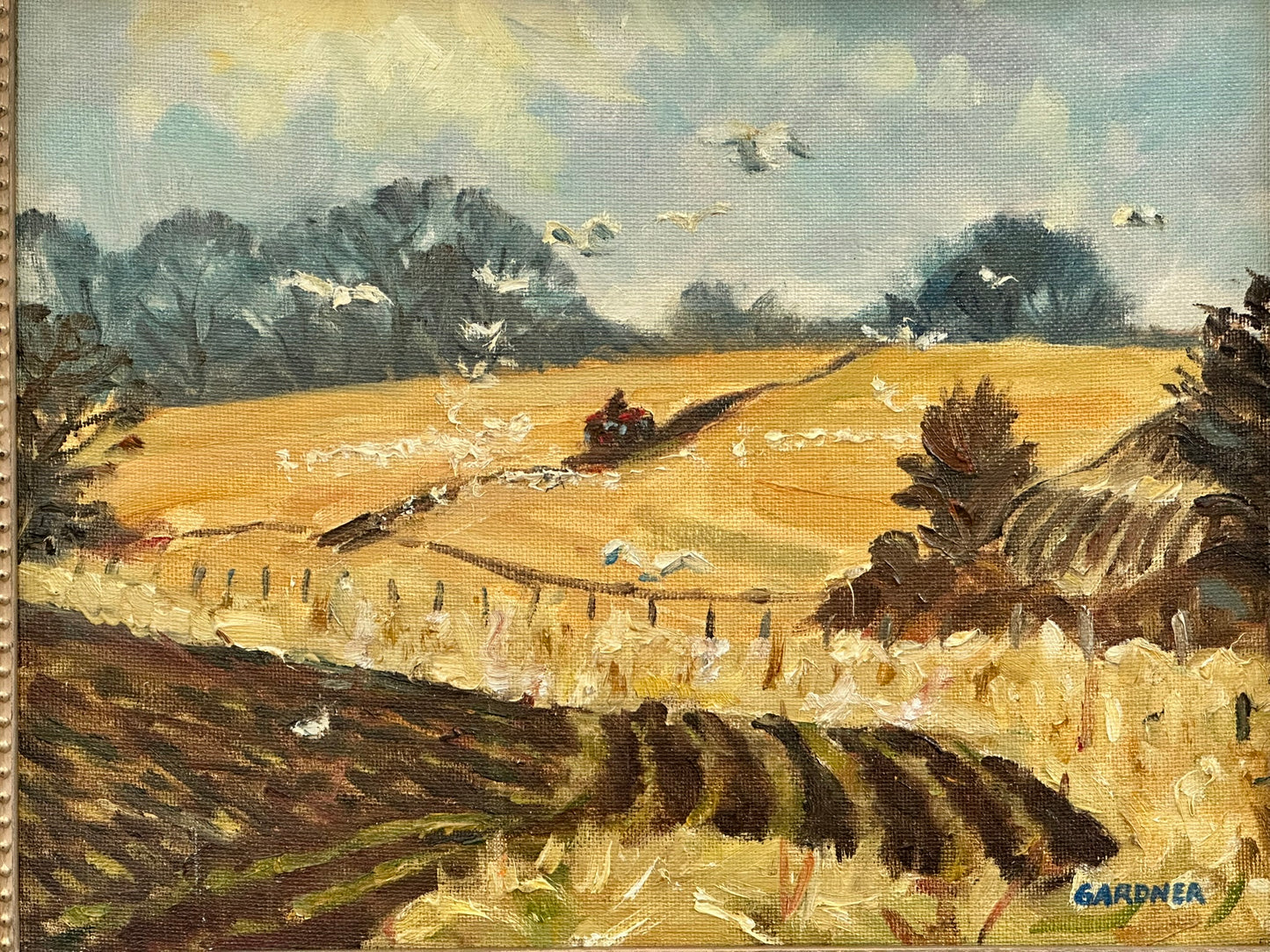 Keith Gardner RCA - Harvest Time - Double-Sided Oil on Board