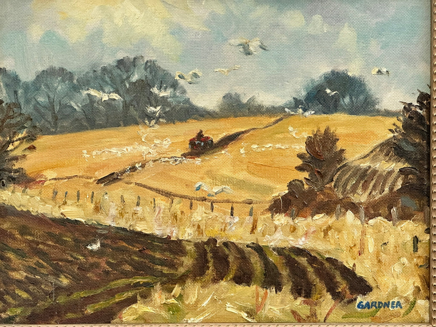 Keith Gardner RCA - Harvest Time - Double-Sided Oil on Board